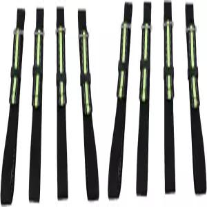 NOENNUL 8pcs 스키 브레이크 리테이너 스트랩 반사 조절식 스노보드 바인딩 밴드 롱보드용
