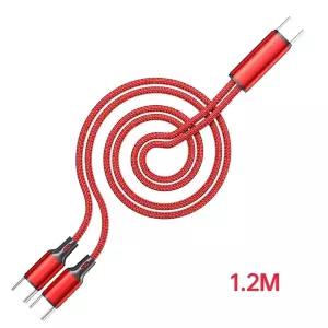 휴대용 USB C 남성 2개의 USB C 남성 Y 분배기 케이블 확장 분배기