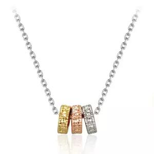 [엘르주얼리] 트리플 링 팬던트 목걸이 ELBRNN251 (14K Gold Plated)