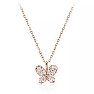 [엘르주얼리] 파베 셋팅 나비 팬던트 목걸이 ELBRNN249 (14K Gold Plated)