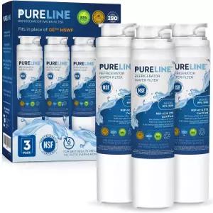 GE MSWF RWF1500A 101820A 101821B 냉장고 정수 필터용 퓨어라인 교체 - 나쁜 맛과 냄새 감소 3팩