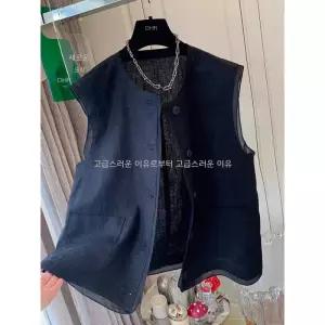 여성 린넨 민소매 조끼 여름 루즈핏