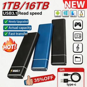 휴대용 SSD USB 3.1 Gen2 2TB 외장형 솔리드 스테이트 드라이브 1TB 4TB 최대  고성능 맥북 프로 PC 노트북