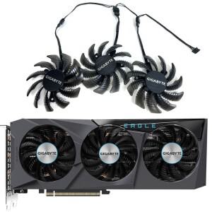 기가바이트 RX 6700XT 6600 EAGLE 비디오 카드 냉각 선풍기 3FAN 78mm PLD08010S12HH T128010SU GPU
