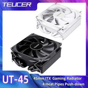 TEUCER UT-45 로우 프로파일 CPU 라디에이터 4 히트 파이프 Intel LGA 1700 Cpu 쿨러 x99 용 4Pin 팬