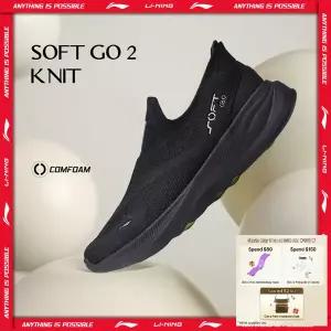 Li-Ning 남성용 SOFT GO 2 니트 슬립온 캐주얼 워킹 슈즈 쿠션 편안하고 안정적인 LiNing 메쉬 조깅 데일리