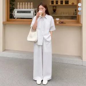 루시앙 썸머 린넨 셔츠+팬츠 상하셋업 (3 Colors)