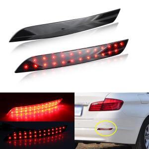 2×레드 LED 후방 브레이크 라이트 범퍼 반사판 자동차 램프 안개등 BMW F10 F11 F18 5 520d/520i/523i/525