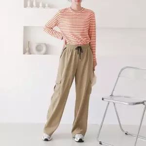 [라일리여성의류] Rly 여자바지 코디 배기 면바지 밴딩바지 세미 스판