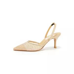 [BRIANA] Mesh Slingback Beige Glitter BR9018
