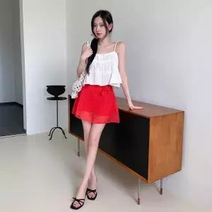 [하프클럽/]여자 데일리 랩 포인트 쁘띠 캐쥬얼 스커트
