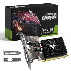 MOUGOOL AMD Radeon R5 230 로우 프로파일 그래픽 카드, 2GB DDR3 64비트, VGA / DVI HDMI 1.3A, Windows 10 8.1 7 PC용 SFF 비디오 PCI Express x16 1.1, 엔트리 레벨 컴퓨터 GPU(싱글 팬 냉각)