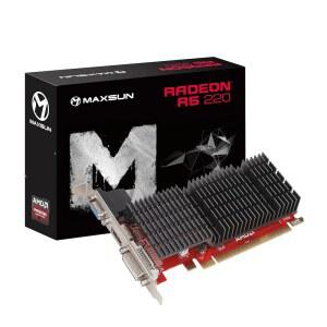 Maxsun AMD Radeon R5 220 2GB 그래픽 카드 GPU(DVI-I, HDMI, VGA) - 로우 프로파일 준비 완료