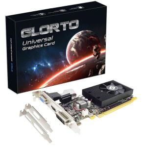 Glorto GeForce GT 730 4G GDDR5 로우 프로파일 그래픽 카드, PCI Express 2.0 x 8, HDMI / DVI VGA, PC, SFF 및 HTPC용 엔트리 레벨 GPU, Windows 11과 호환 가능