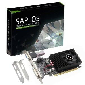 SAPLOS GT 730 4GB DDR3 128비트, 로우 프로파일 그래픽 카드, HDMI DVI VGA, PC 비디오 컴퓨터 GPU, 저전력, PCI Express x16, 2K 지원, Fermi, DirectX 11