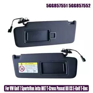 자동차 전면 선 바이저 패널 메이크업 미러 VW 골프 7 SportsVan Jetta MK7 TCross Passat B8 CC EGolf