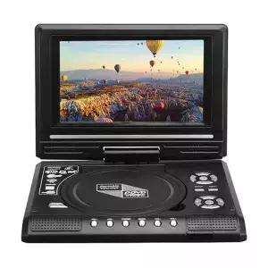 미니 DVD 플레이어 78 인치 데스크탑 디지털 스마트 TV CD 원격 제어 휴대용 여행 270 회전식 화면
