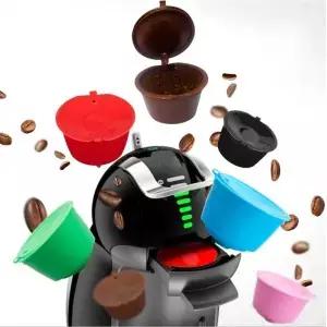 Dolce Gusto Machines 용 새로운 플라스틱 재사용 가능한 리필 형 커피 필터 캡슐 컵 카페 주방 가제 머신