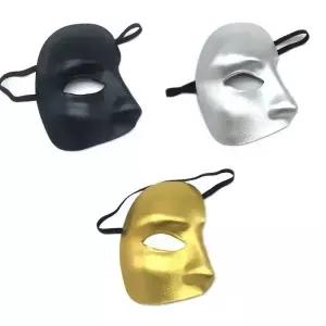 여자 남자 한 가장 무도회 마스크 댄스 파티 할로윈 소품 블랙 화이트 하프 페이스 프레
