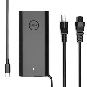 Nivjuky 165W USB 타입 C GAN 전원 어댑터, Dell Pro Max 16 18 Plus MB16250 MB18250 Precision 5690 5680 3580 3581 Latitude 5340 5440 5540 7340 7640 9440 노트북 충전기 28V 5.893A