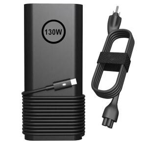 130W USB 타입 C 노트북 충전기 Dell XPS 15 17 9500 9510 9520 9530 9700 9720 2in1, 정밀도 5550 5560 5530 5570 5470 5480 5760, 위도 5431 5531 AC 어댑터 컴퓨터 전원 코드와 호환됨