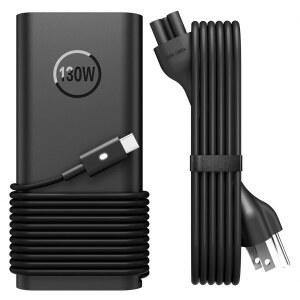 130W USB C 노트북 충전기 타입-C 전원 어댑터 Dell XPS 15 2-in-1 9575 17 9700 정밀도 5530 5550 5750 3660 3551 Latitude 7310 7210 9210 9410 9510 5420 5520, 10FT 코드와 호환됩니다