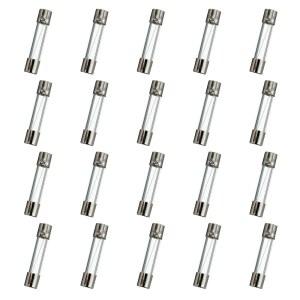 HUAREW T1AL250V 20개 6X30MM 슬로우 블로우 글래스 퓨즈 1A 250V 0.24 X 1.18인치 시간 지연
