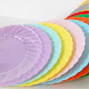 야외행사 피크닉 가벼운 플라스틱 접시6P 차박 생일 테이블셋팅