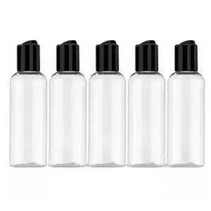 5PCS 50/00ML 리필 가능 빈 플라스틱 투명 병 플립 캡 휴대용 스퀴즈 여행