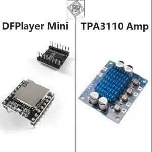 DFPlayer 미니 MP3 플레이어 TPA30 60W 보드 오디오 디코더 파워 사운드 시스템 키트 개별