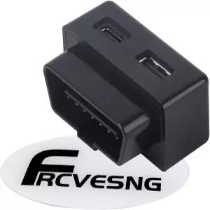 FRCVESNG 자동차 OBD 전원 어댑터 PD 30W 남성형에서 타입C USB 여성용 충전기 DC224V 휴대폰용 대시