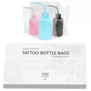 ZHOGE 250pcs 타투 워시 병 가방 986인치 X 59인치 흰색 투명 무취 일회용 스퀴즈 용품 키트용