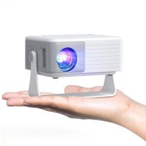 WiFi 및 블루투스가 지원되는 미니 프로젝터, AKIYO 2026 업그레이드 프로젝터 1080P 풀 HD, 360 회전, 오토 키스톤, 홈 시어터/아웃도어용 휴대용 프로젝터, iOS / Android / 노트북 / PS5와 호환 가능
