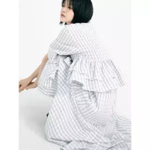 Eunoia Seersucker Check Skirt - White 1326997