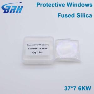 10 개/ 보호 창 37*7mm 석영 융합 실리카 Precitec/Raytools 섬유  P0595-58601 D37 d7 0-6000W