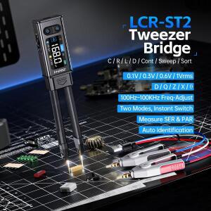 FNIRSI LCR-ST2 디지털 트위저 브리지 ESR 미터 2-IN-1 SMD 테스터기 켈빈  전자 부품 다기능 도구