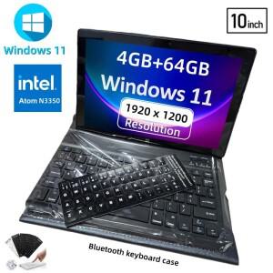 핫세일 타입-C 10.1인치 윈도우 10 태블릿 키보드 포함 4GB RAM 64GB ROM 64비트 인텔 아톰 N3350 4코어 19