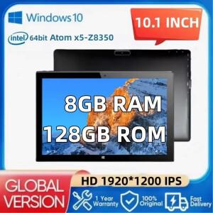 10.1인치 휴대용 윈도우 10 태블릿 8GB DDR3-RAM 128GB EMMC 1920x1200IPS 64비트 인텔 아톰 x5-Z8350 1*US