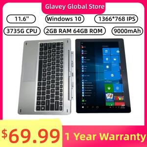 Nextbook 11.6'' 윈도우 10 태블릿 PC 쿼드 코어 2GB RAM 64GB ROM 멀티 터치 1366*768 IPS 인텔 아톰 3735