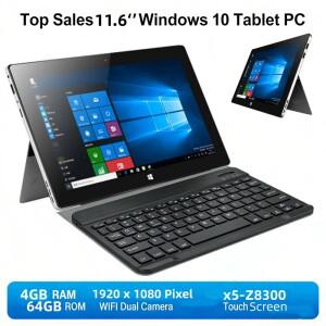 11.6인치 5S 윈도우 10 풀 HD 64비트 태블릿 PC, 인텔 x5-Z8300 쿼드 코어, 4GB DDR3 RAM 64GB ROM, 1920x1