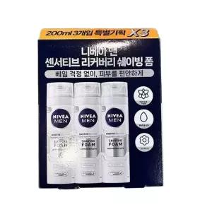 니베아 리커버리 쉐이빙폼 200ml x 3입