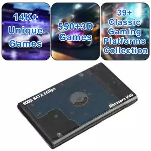 휴대용 레트로 게임 에뮬레이터 콘솔 Batocera v40 500GB 플러그 앤 플레이 시스템 불릿 인45K 이상 550 3D