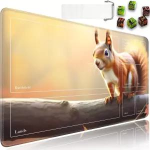 존이 있는 TCG 플레이매트용 JVGFYNKL 드로스트링 여행 파우치가 논슬립 고무 소재 MTG 24x4 주사위 6개