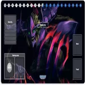 Mlikemat 새로운 DTCG 듀얼 플레이매트 디지몬 디아보로몬 트레이딩 카드 게임 TCG CCG 패드 무료 가방