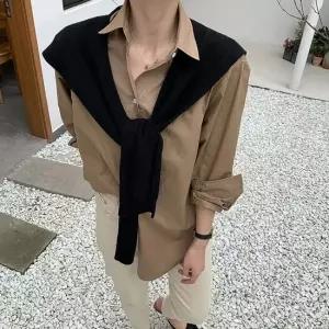 무지 가디건 니트 머플러 남녀공용 어깨 숄 숄가디건 니트케이프 어깨숄 니트숄