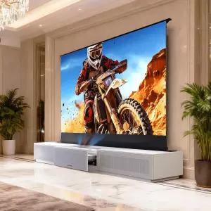초단초점 프로젝터 4K/8K/3D 지원 스마트 링키지 원클릭 시작 및 3D 사운드 홀(120인치 ALR 화면 캐비닛)을