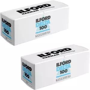 2 X Ilford 1743399 델타 프로 100 120 파인 그레인 미디엄 스피드 흑백 필름 ISO 사이즈