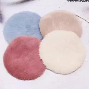 인형 미니 담요 직경 2cm 핑크 블루 베 카키 플러시 카펫 시뮬레이션 홈 장식 집 액세서리