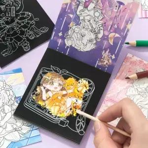 스크래치북 색칠책 수제 DIY 장식용 종이