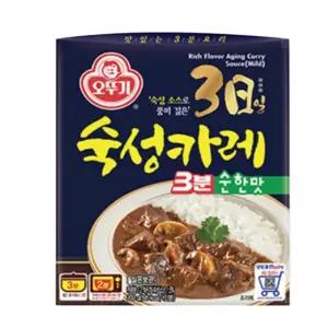 누상점 3분요리 카레우동 오뚜기 3일 숙성 3분 카레 순한맛 200g 12개